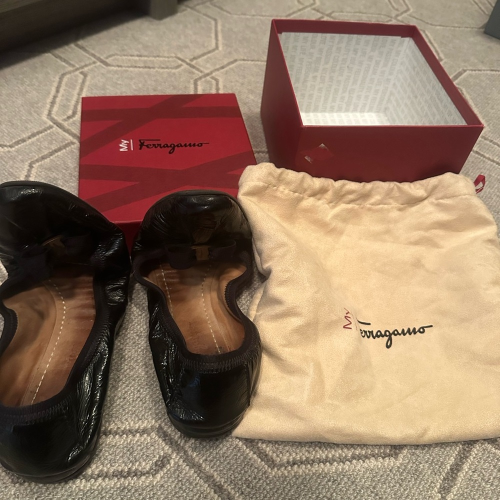 Salvatore Ferragamo Black Leather Loafers